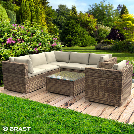 Polyrattan Gartenmöbelset HARMONY braun
