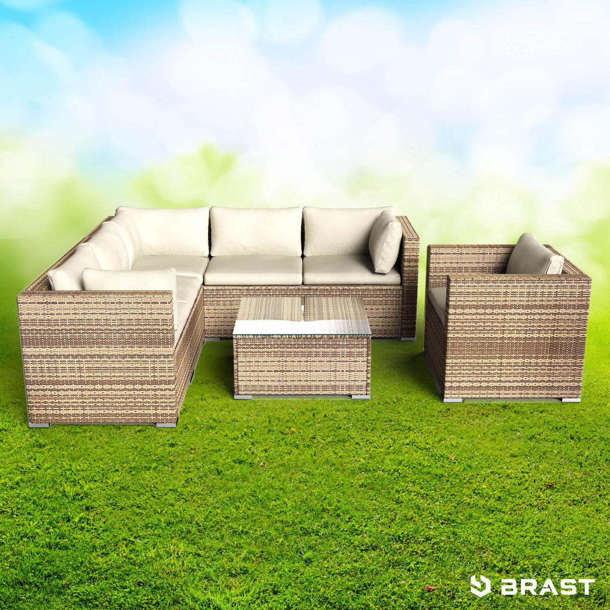 Polyrattan Gartenmöbelset HARMONY braun