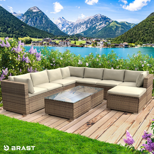 Polyrattan Gartenmöbelset PLEASURE braun