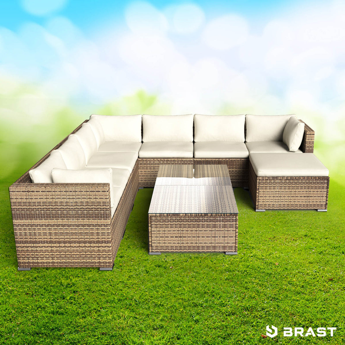 Polyrattan Gartenmöbelset PLEASURE braun