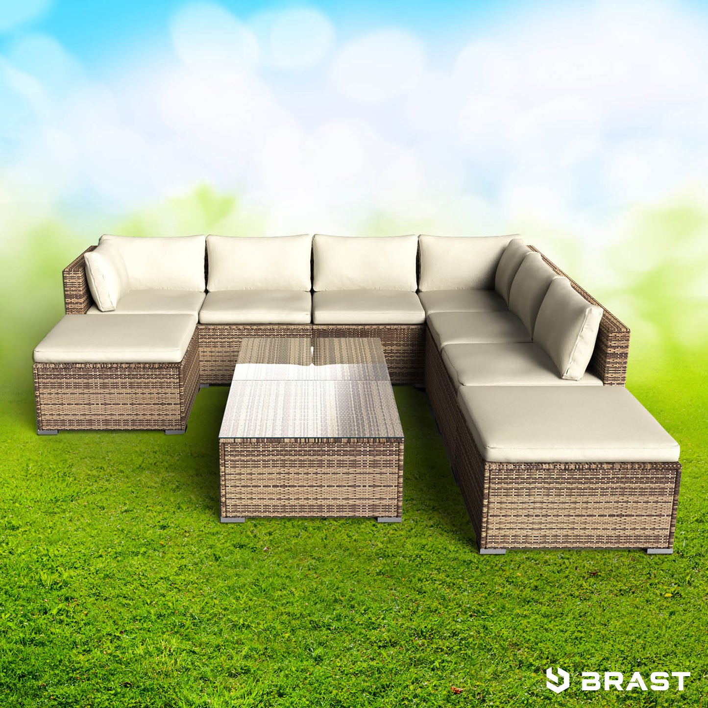 Polyrattan Gartenmöbelset WELLNESS braun