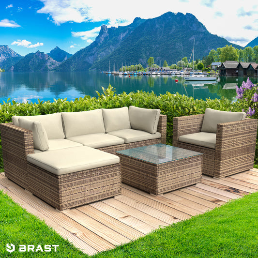 Polyrattan Gartenmöbelset JOY braun