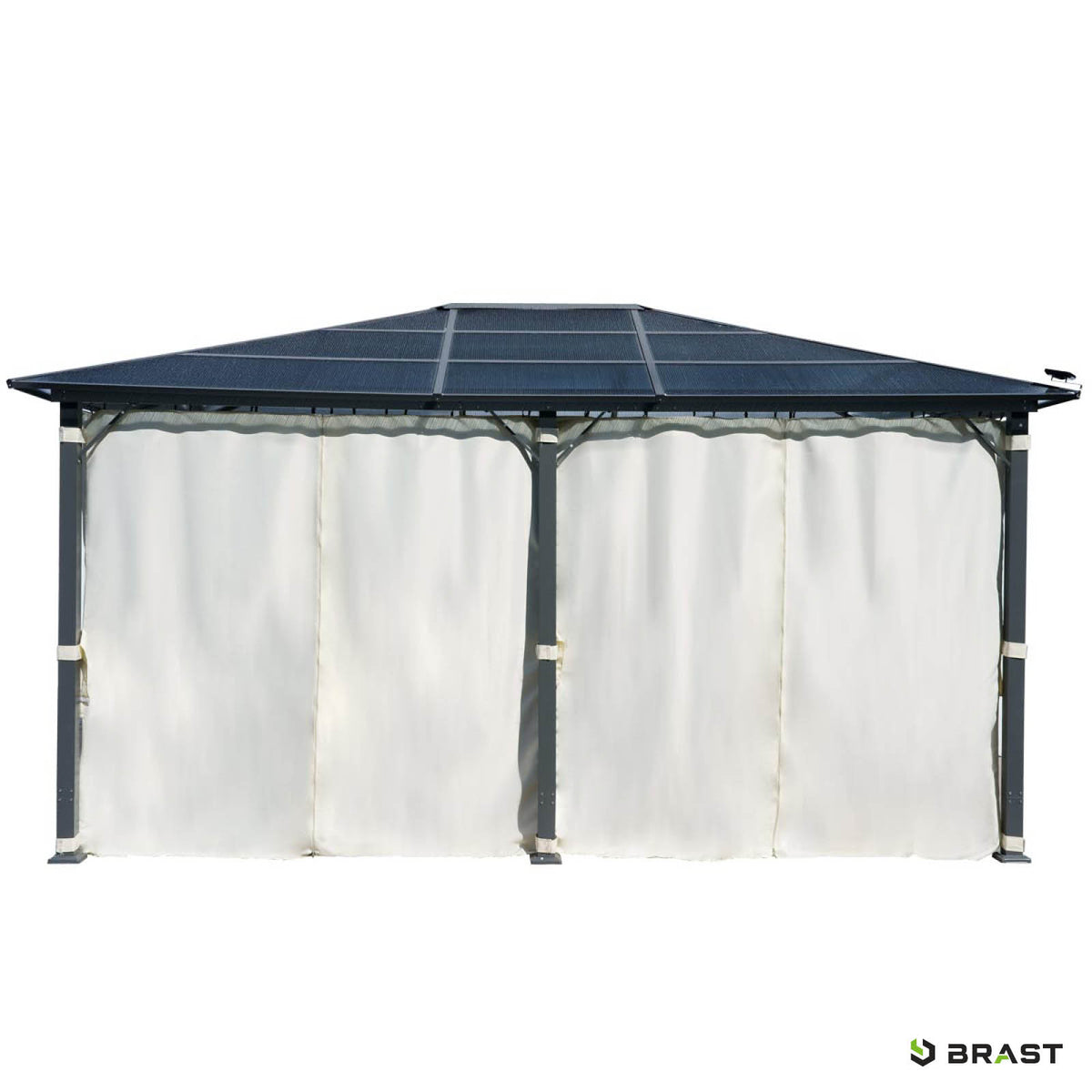 Alu-Pavillon Premium 3,6x4,8m beige inkl. LEDs