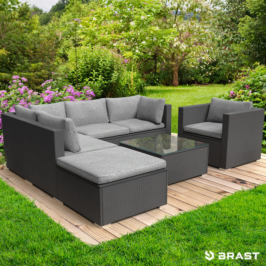 Polyrattan Gartenmöbelset COSY schwarz
