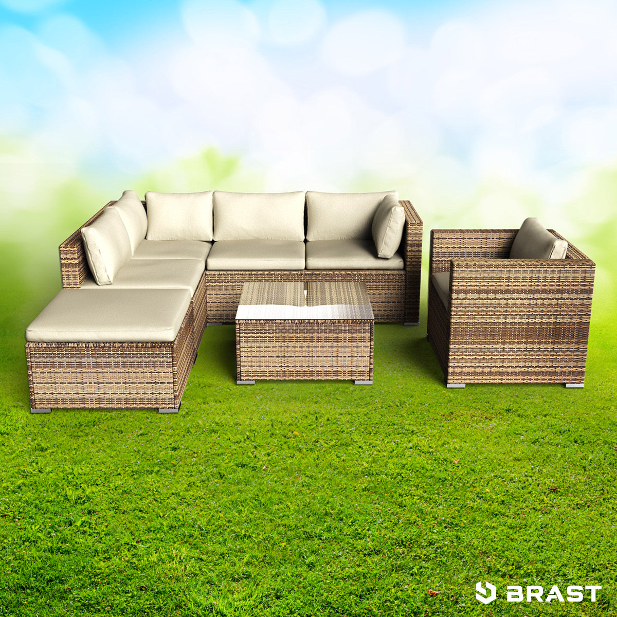 Polyrattan Gartenmöbelset COSY braun