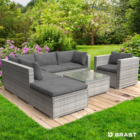 Polyrattan Gartenmöbelset COSY grau