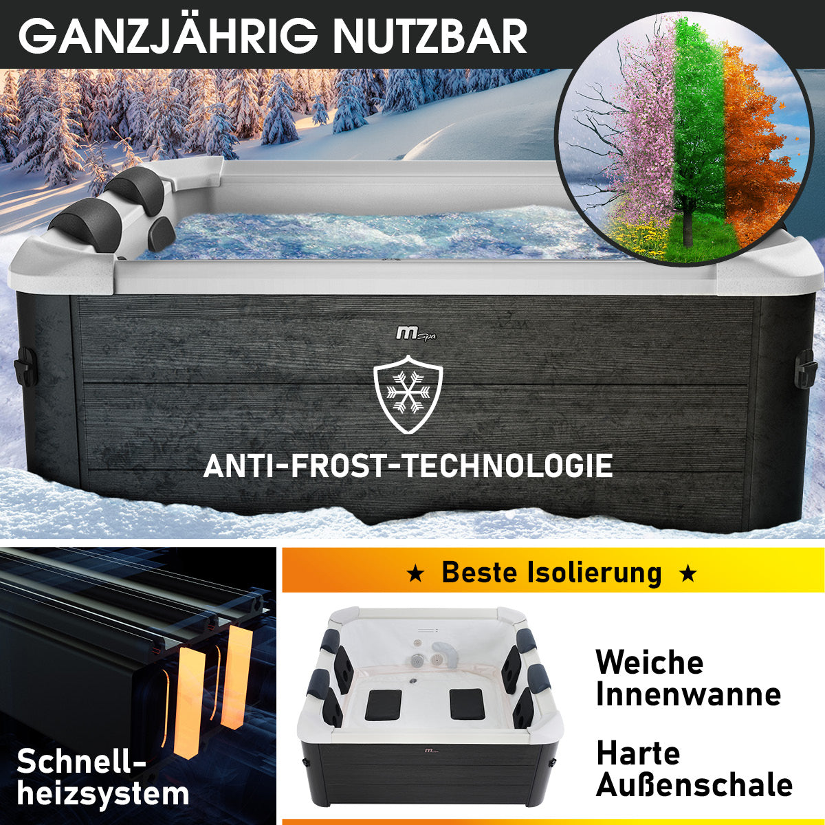 BRAST Mspa Whirlpool OSLO Maxi Set 6 Personen