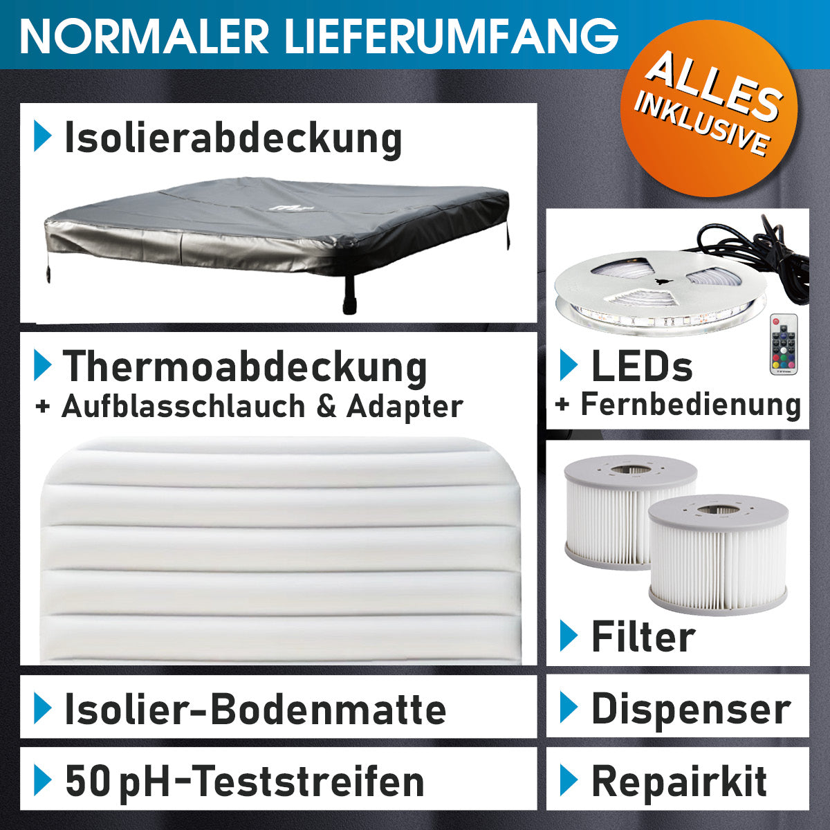 BRAST Mspa Whirlpool OSLO Maxi Set 6 Personen