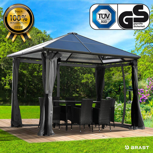 Alu-Pavillon Summerdream 3x3m grau