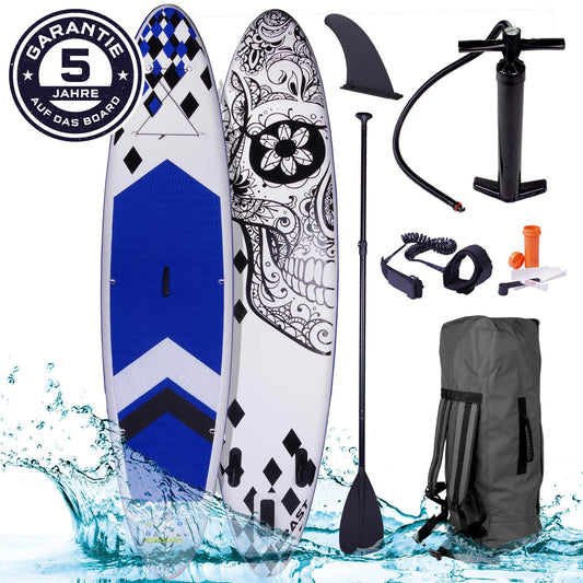 SUP Board aufblasbar CANDY SKULL 320 blue