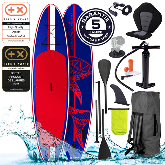 SUP Board aufblasbar SHARK 300 blue/red