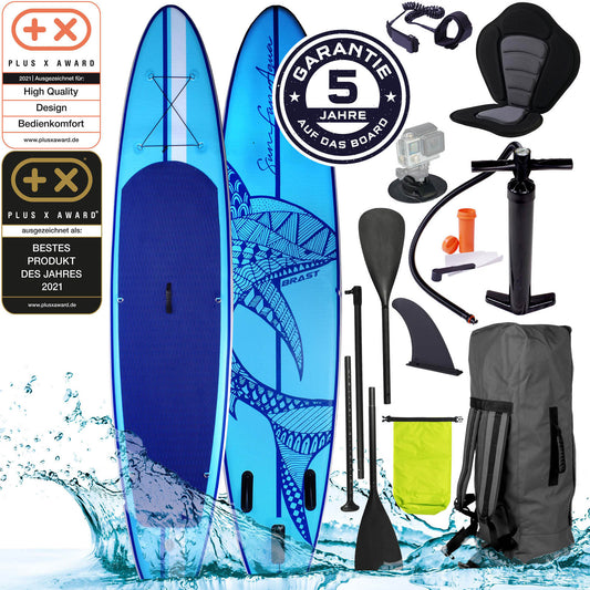 Aufblasbares SUP Board Set mit Sitz SHARK 365 blue