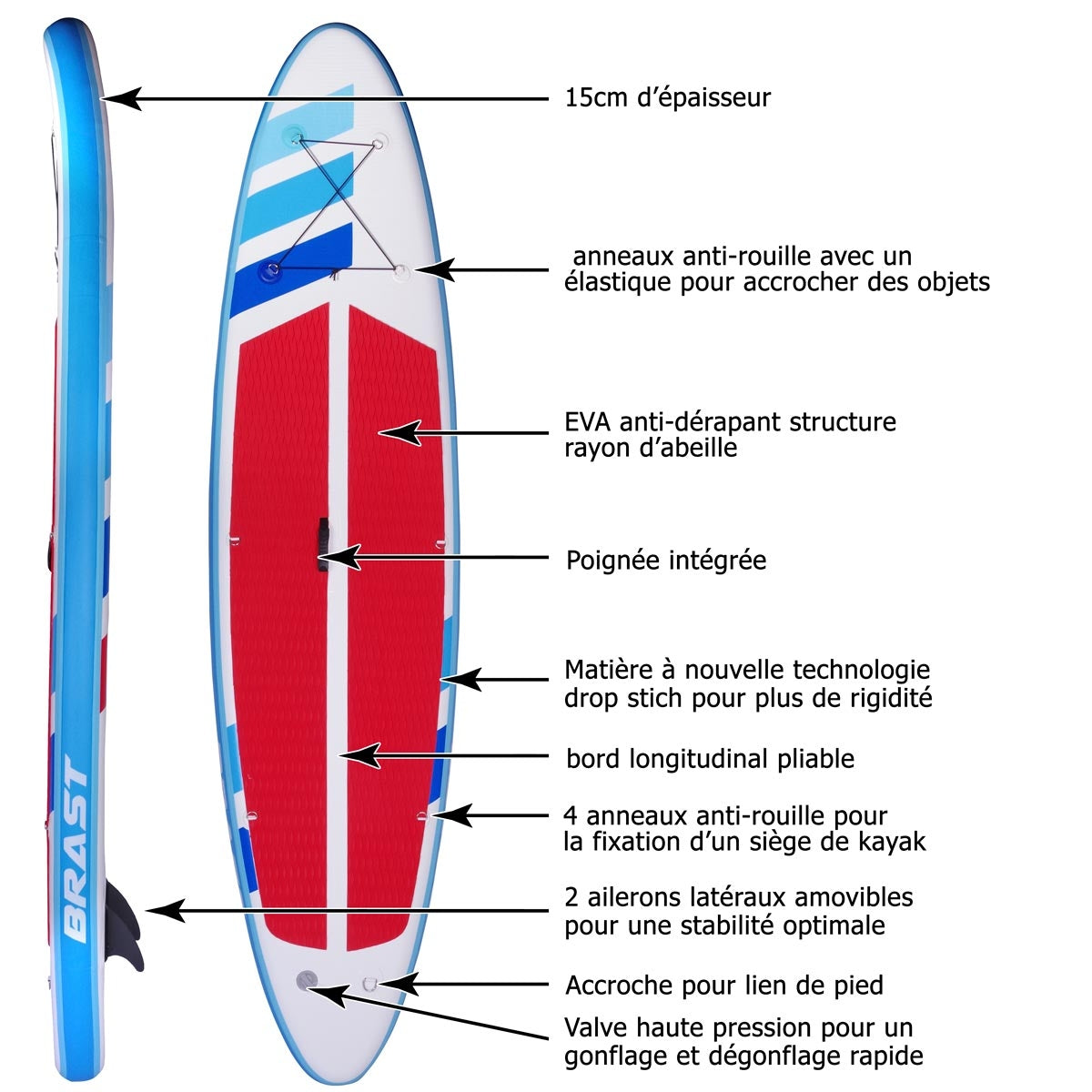 SUP Board aufblasbar CAMOUFLAGE 320 faltbar