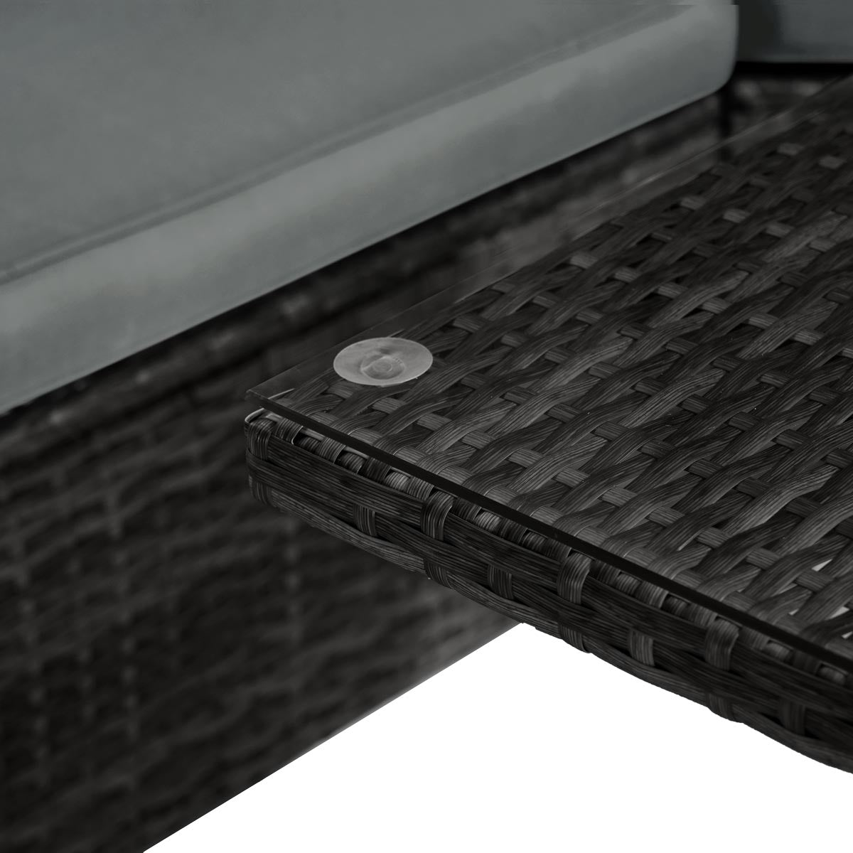 Polyrattan Sofa Essgruppe HOLIDAYS schwarz/grau