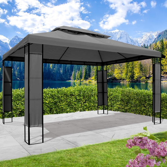 Pavillon Breeze 3x4 m anthrazit inkl. LEDs