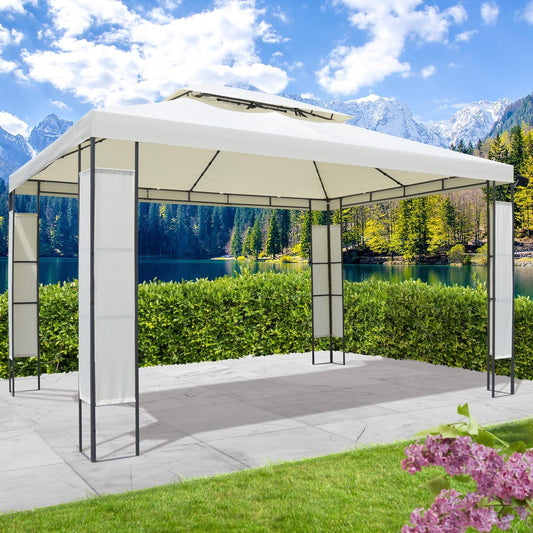 Pavillon Breeze 3x4 m beige inkl. LEDs