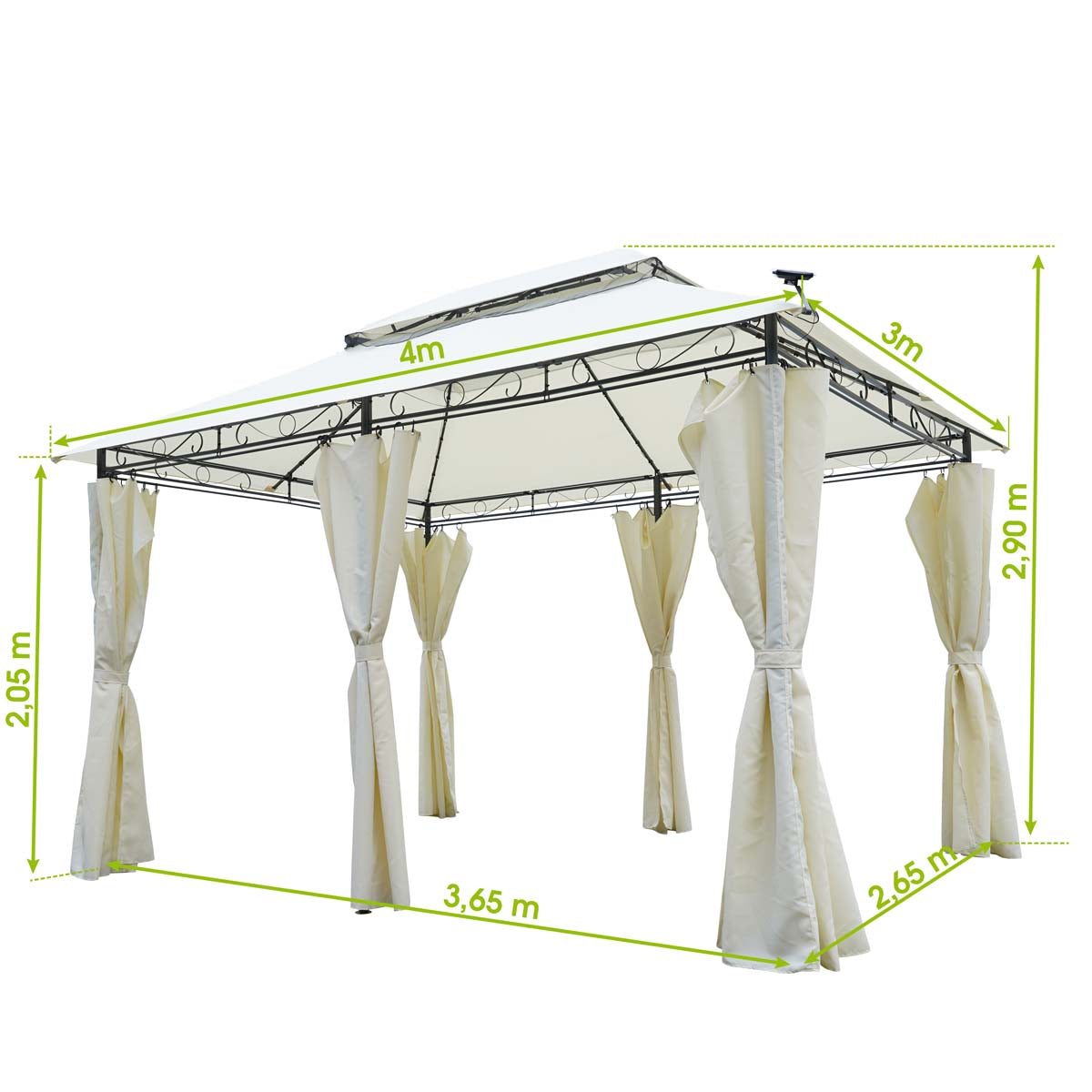 Pavillon EASINESS 3x4m beige inkl. Moskitonetz