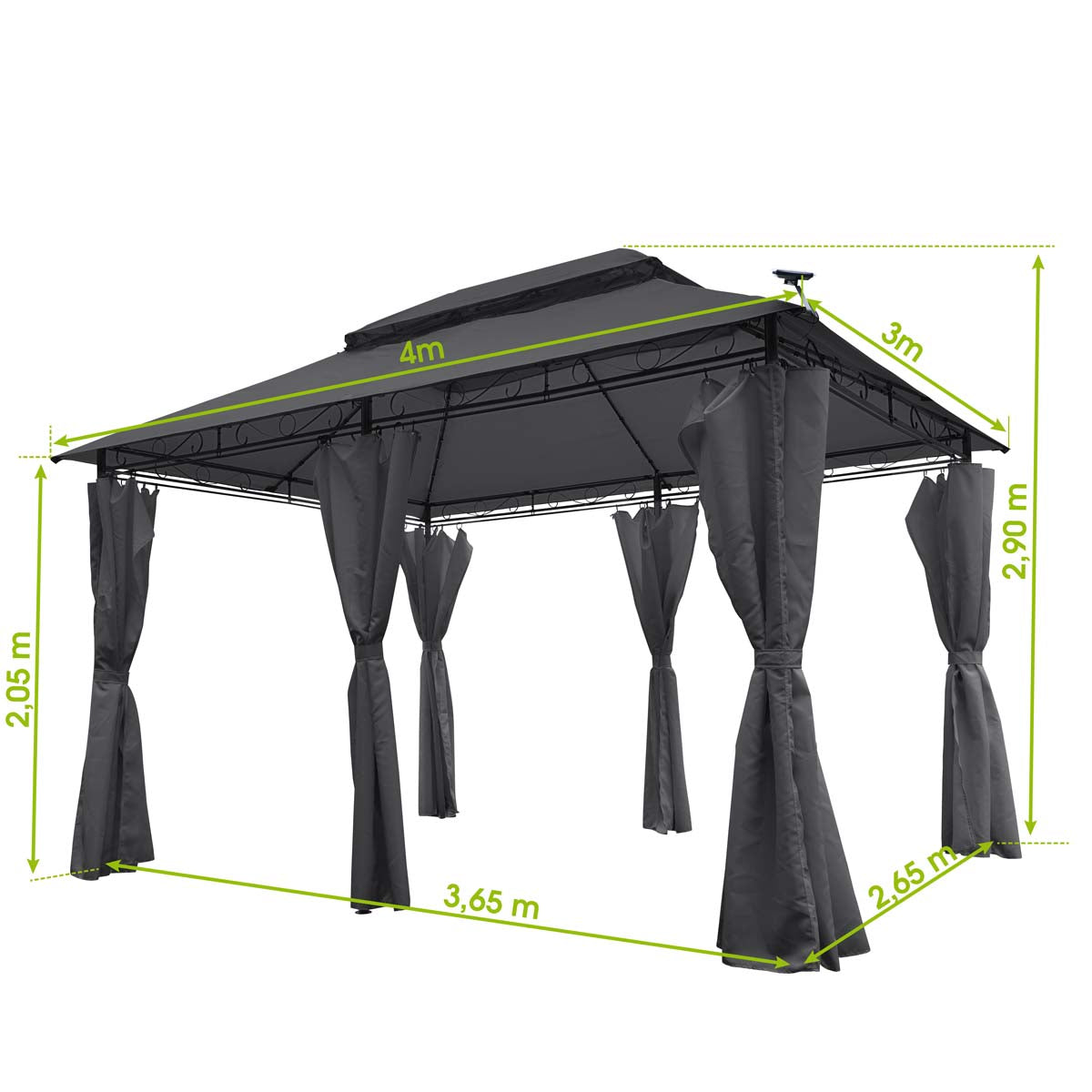 Pavillon EASINESS 3x4m anthrazit