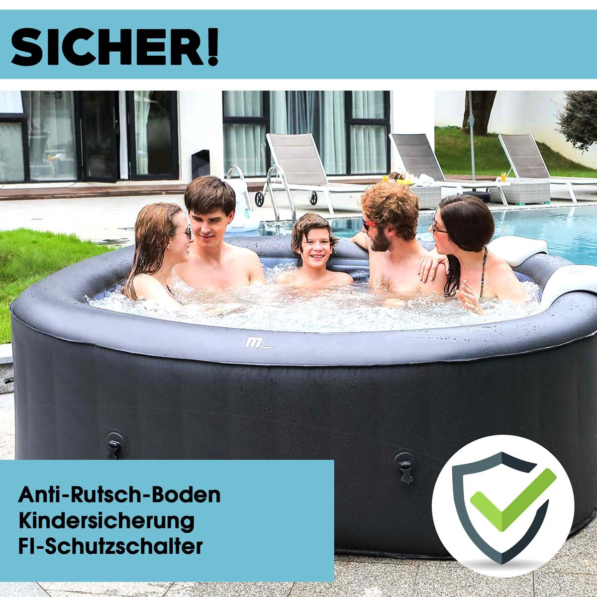 MSpa Whirlpool Carlton 6 Personen aufblasbar