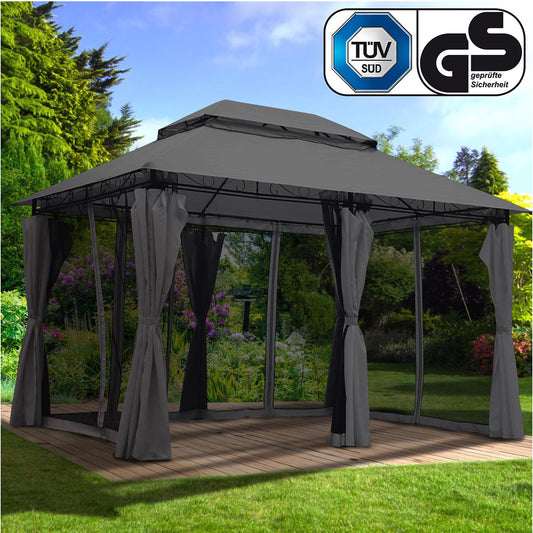 Pavillon EASINESS 3x4m anthrazit inkl. Moskitonetz