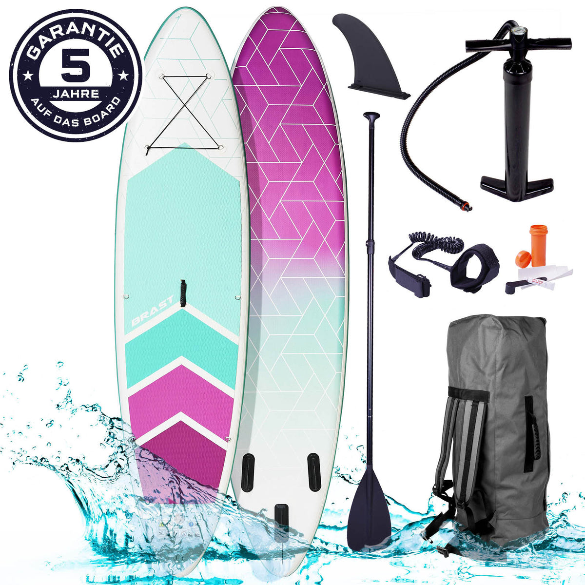 SUP Board aufblasbar GRID 320 türkis