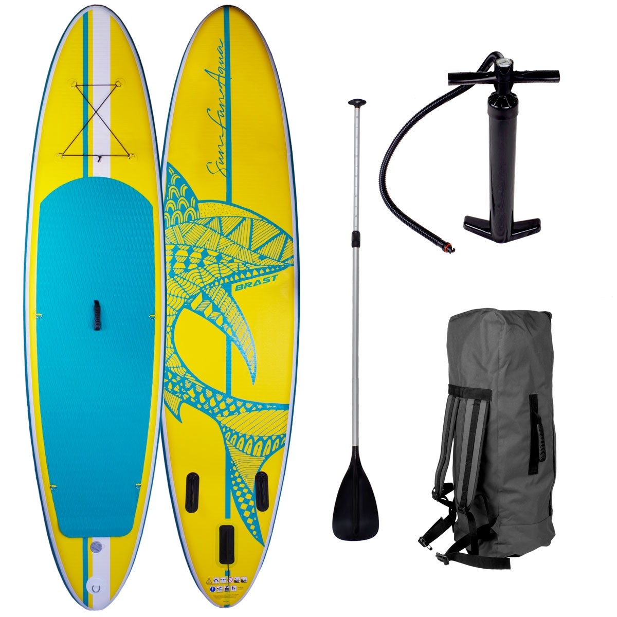 SUP Board aufblasbar SHARK 320 yellow