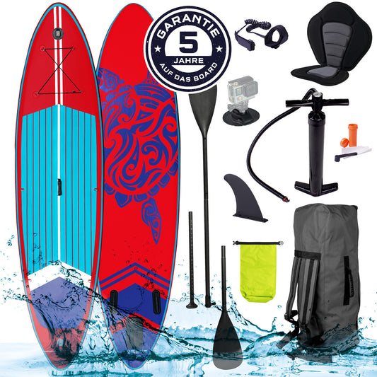 SUP Board aufblasbar SUPER SET 320 red